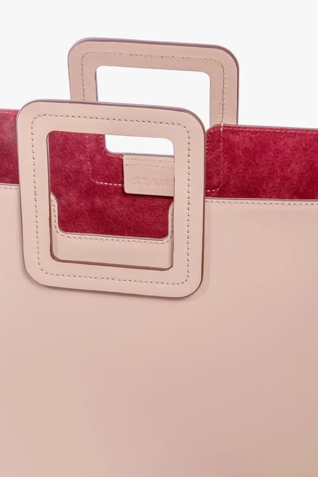 STAUD Totes Women STAUD SHIRLEY LEATHER BAG BLUSH