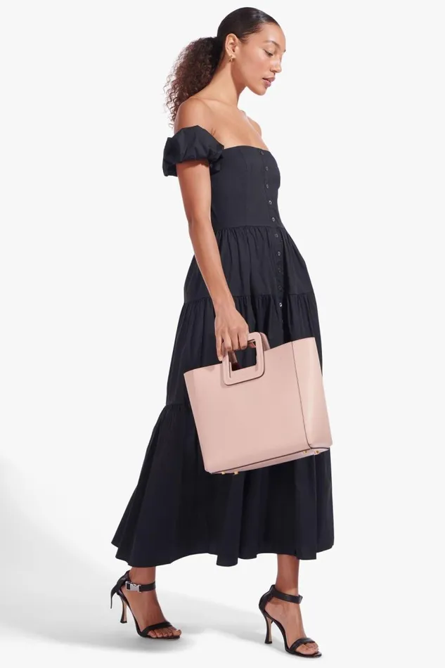 STAUD Totes Women STAUD SHIRLEY LEATHER BAG BLUSH