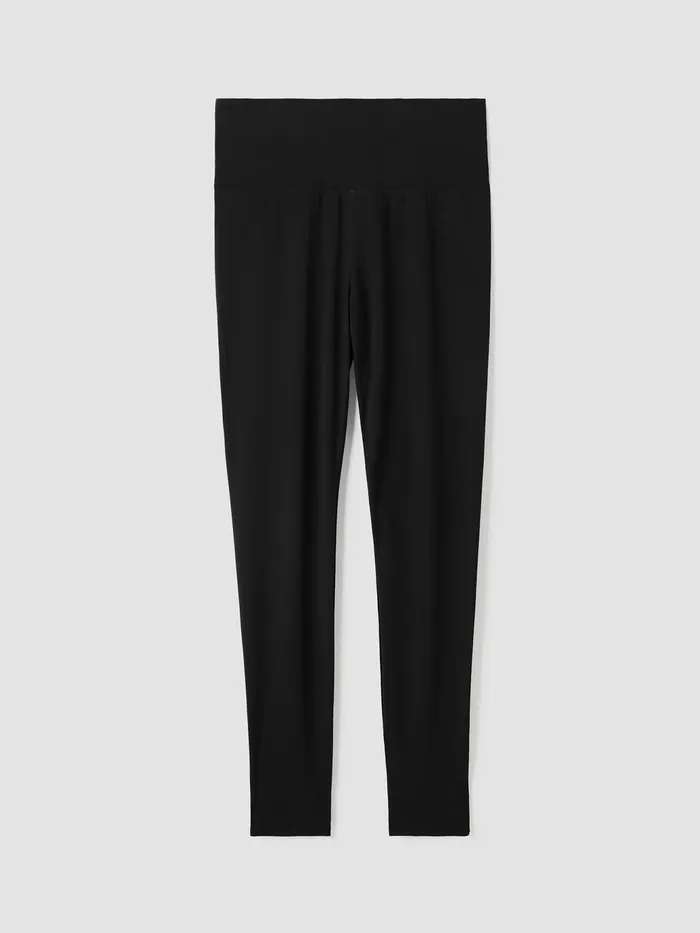 Stretch Jersey Knit Leggings Black Women Eileen Fisher Pants Shorts and Jumpsuits
