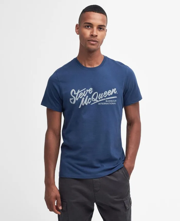 Strike TShirt Grey Marl Men Barbour TShirts