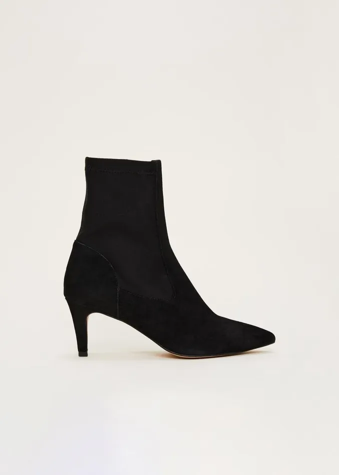 Suede Sock Boots Black Women Phase Eight Heels