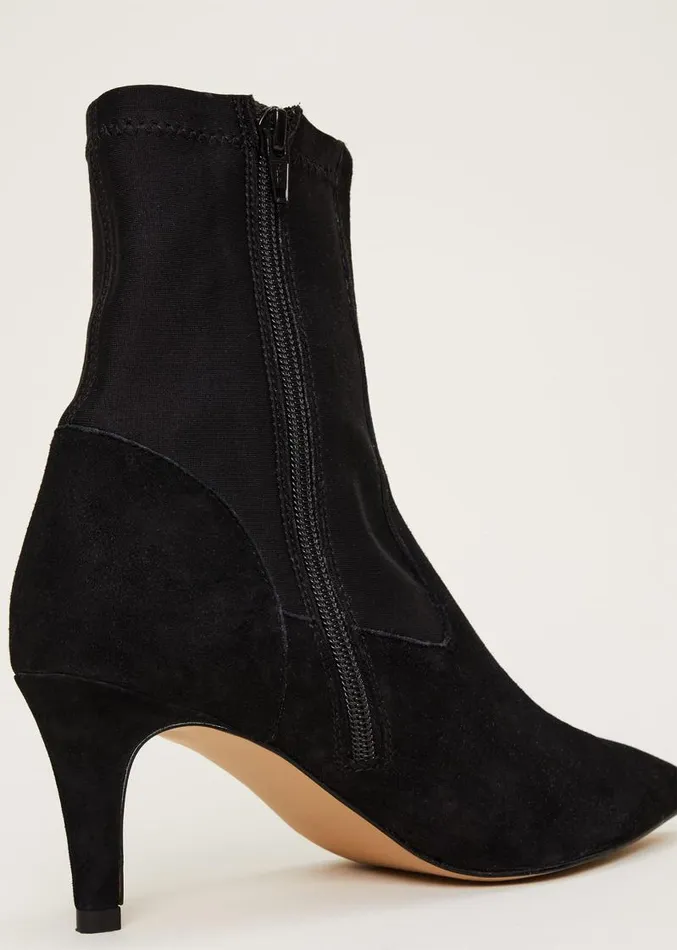 Suede Sock Boots Black Women Phase Eight Heels