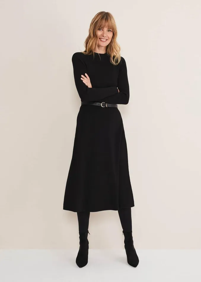 Suede Sock Boots Black Women Phase Eight Heels