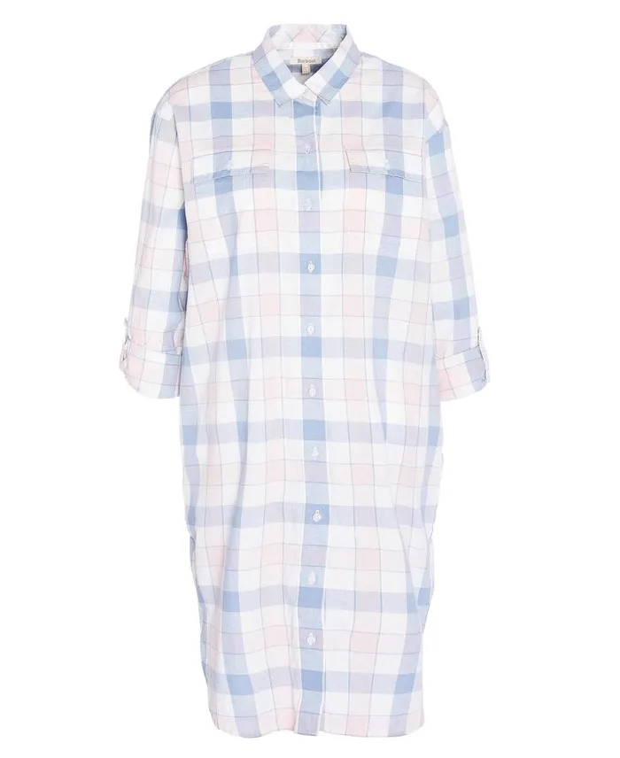 Summer Millcross Shirt Dress Shell Pinkchambray Women Barbour Dresses and Skirts