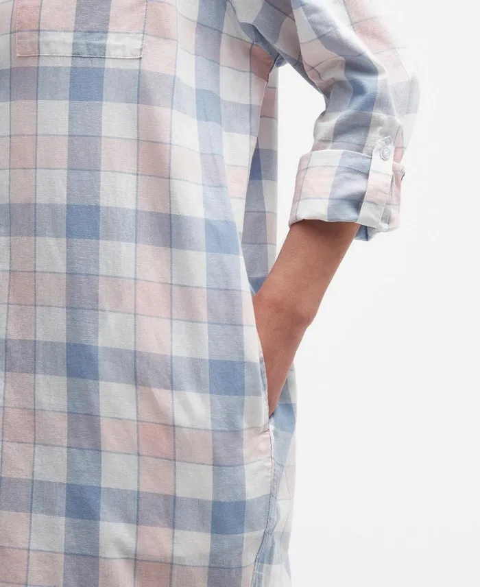 Summer Millcross Shirt Dress Shell Pinkchambray Women Barbour Dresses and Skirts