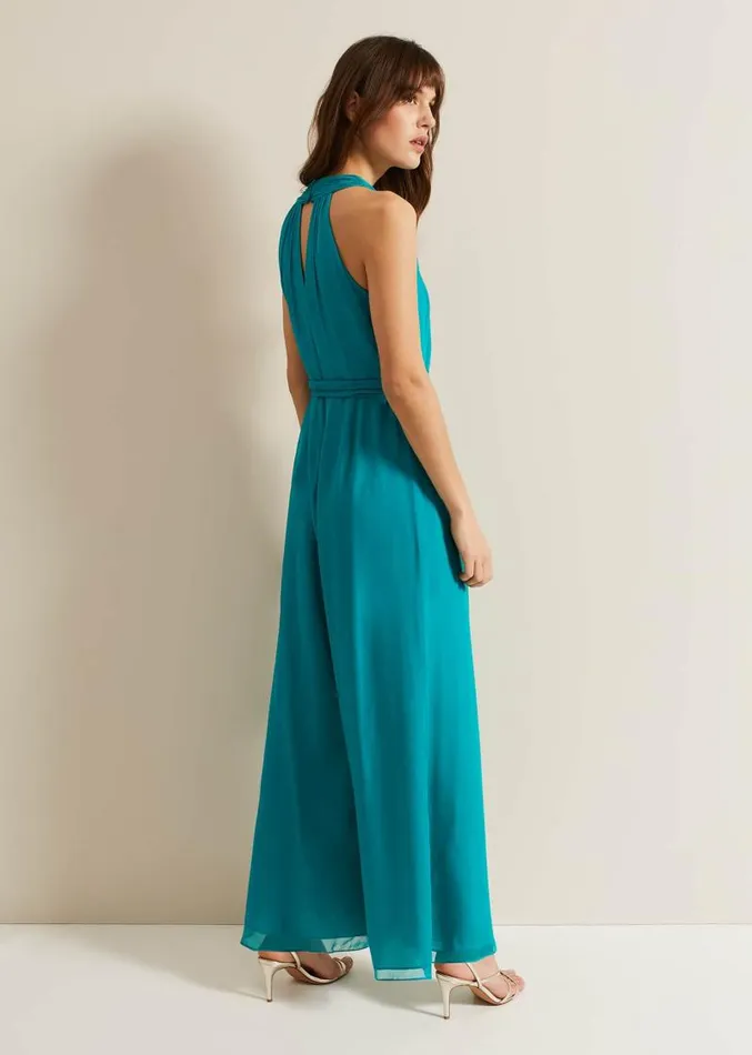 Susanna Silk Jumpsuit Green Women Phase Eight Dresses