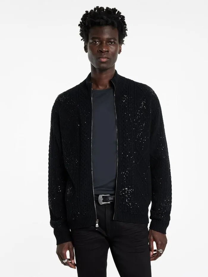 Sweaters Men John Varvatos CELESTE JACKET Black