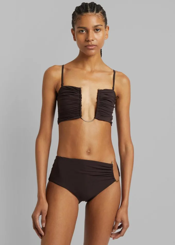 Swimwear Women The Frankie Shop Christopher Esber U Prong Brief 8211 Cacao