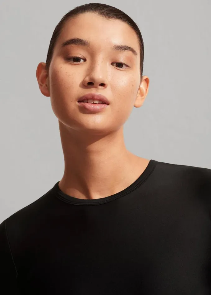 Swimwear Women The Frankie Shop Matteau Long Sleeve Sun Tee 8211 Black