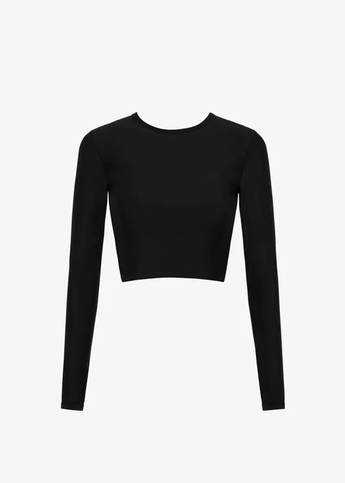 Swimwear Women The Frankie Shop Matteau Long Sleeve Sun Tee 8211 Black
