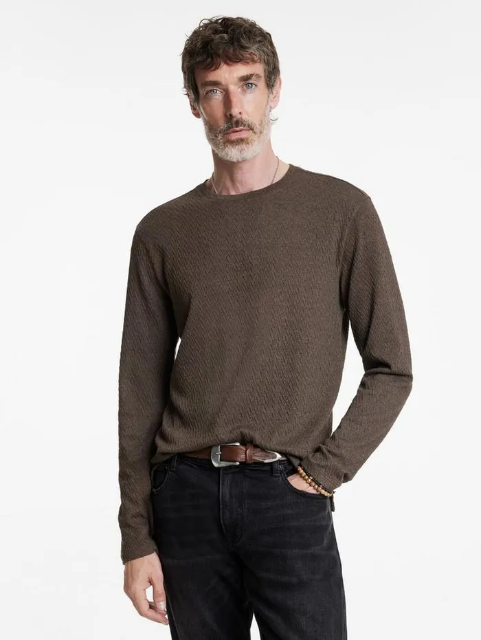 TShirts Men John Varvatos KARL CREW Blk Cord