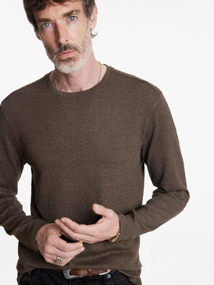 TShirts Men John Varvatos KARL CREW Blk Cord