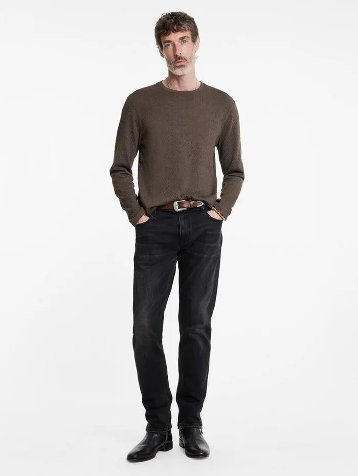 TShirts Men John Varvatos KARL CREW Blk Cord
