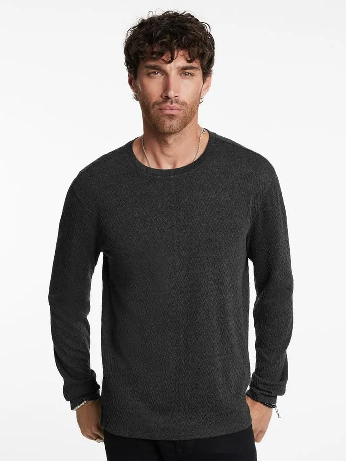 TShirts Men John Varvatos KARL CREW Blk Cord