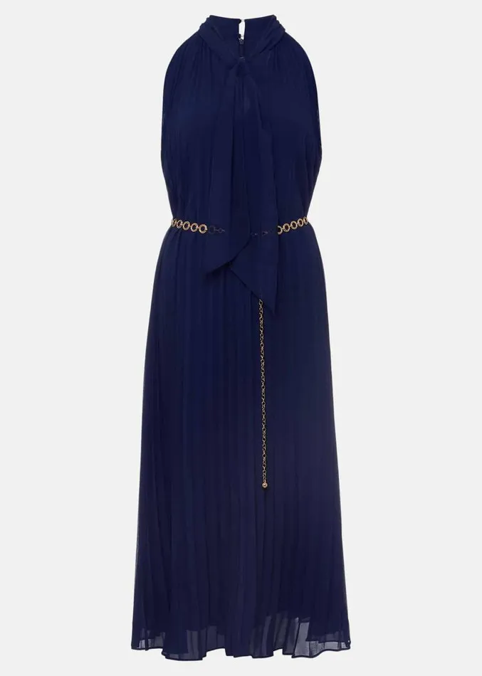 Tabitha Pleated Midi Dress French Navy Women Phase Eight Dresses