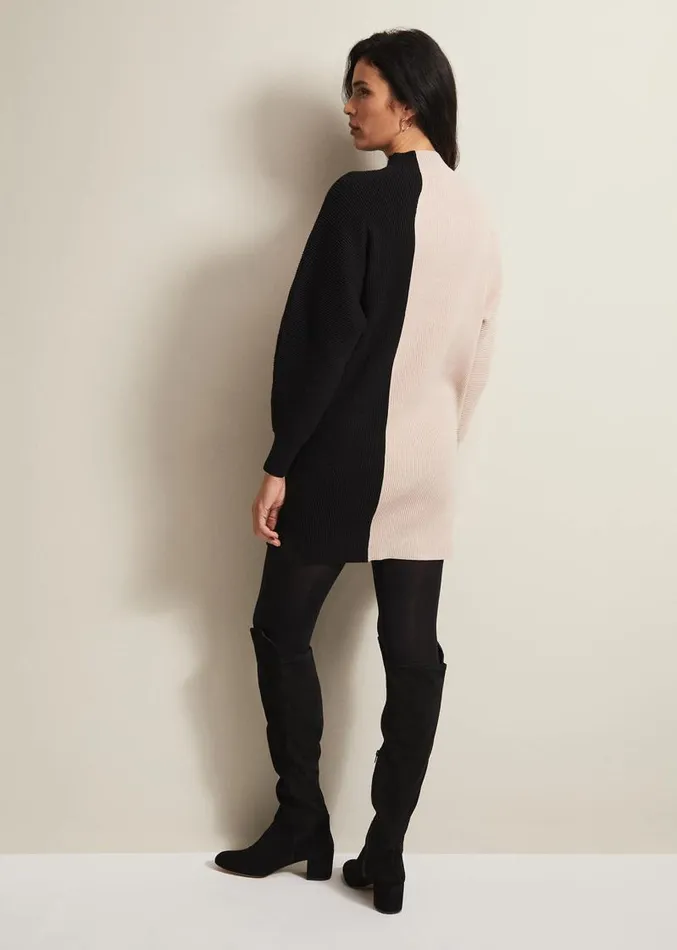 Tamina Colour Block Knitted Tunic Mini Dress Blackmulti Women Phase Eight Dresses Tamina Colour Block Knitted Tunic Mini Dress Blackmulti Women Phase Eight Dresses