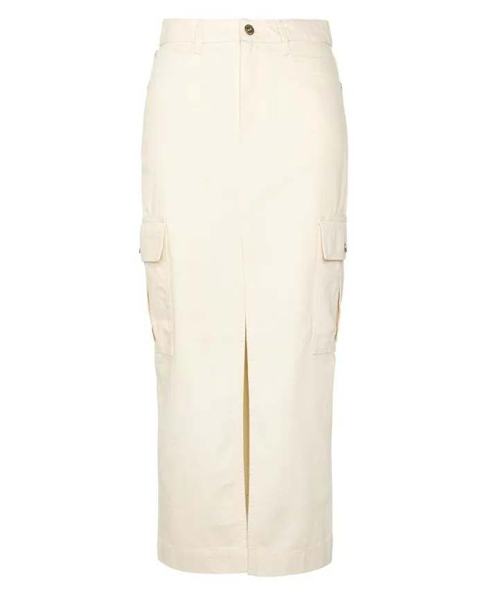 Tamsin Cargo Midi Skirt Washed Black Women Barbour Dresses and Skirts