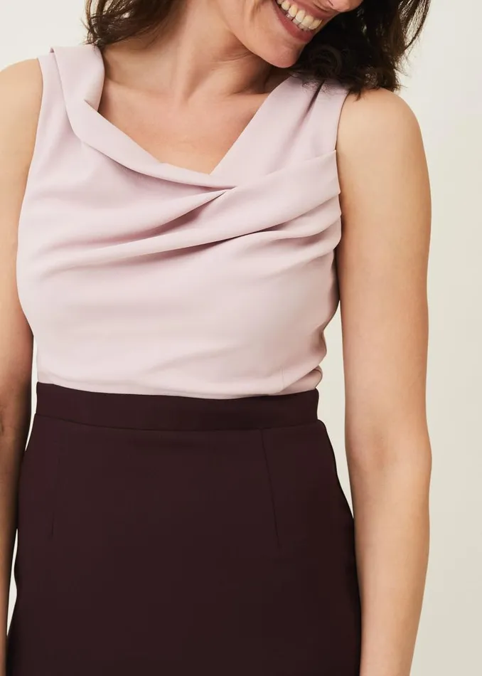 Tandi Contrast Bodice Dress Antique Rosewine Women Phase Eight Dresses
