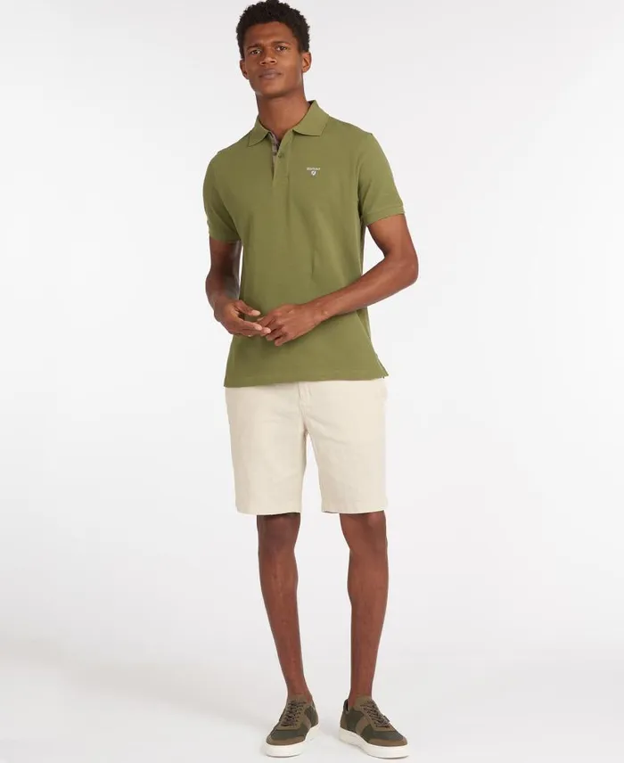 Tartan Pique Polo Shirt Sky Marldress Men Barbour Polo Shirts