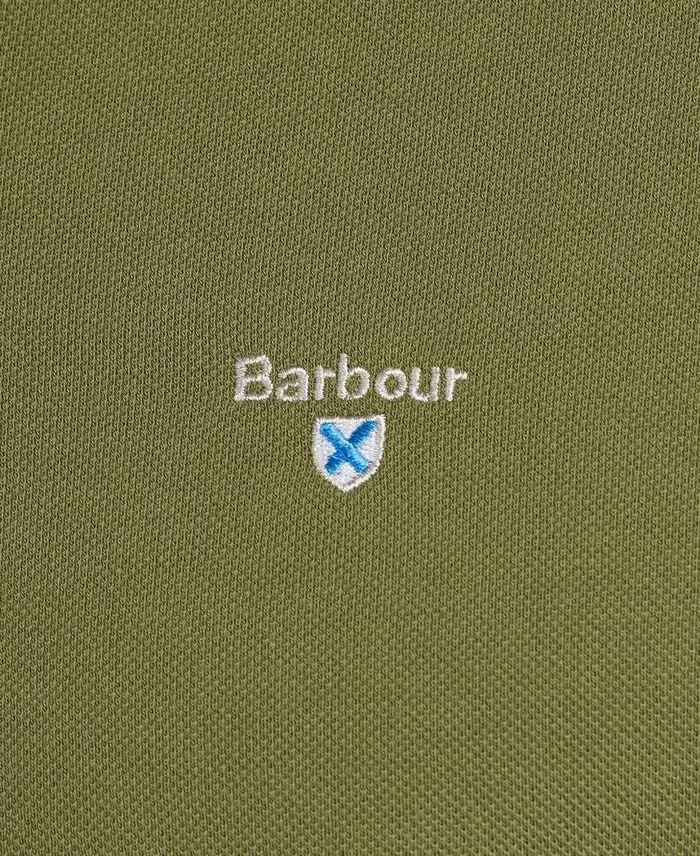 Tartan Pique Polo Shirt Sky Marldress Men Barbour Polo Shirts