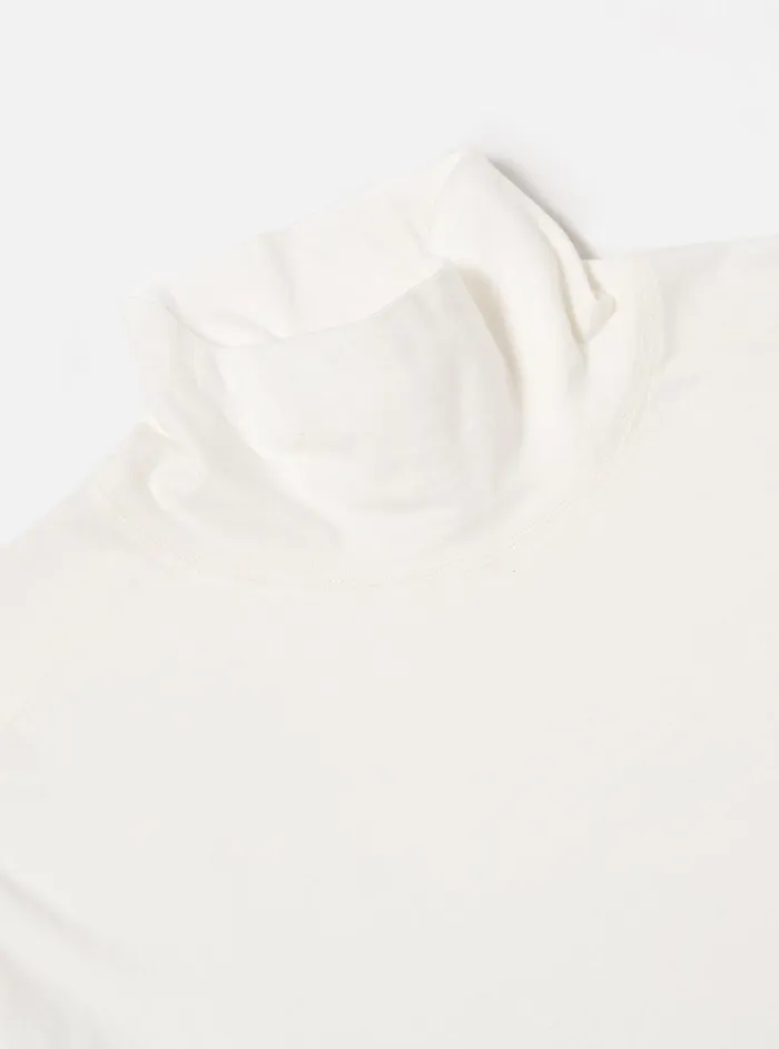 Tees Men Universal Works Universal Works Funnel Neck Tee In Ecru Single Jersey