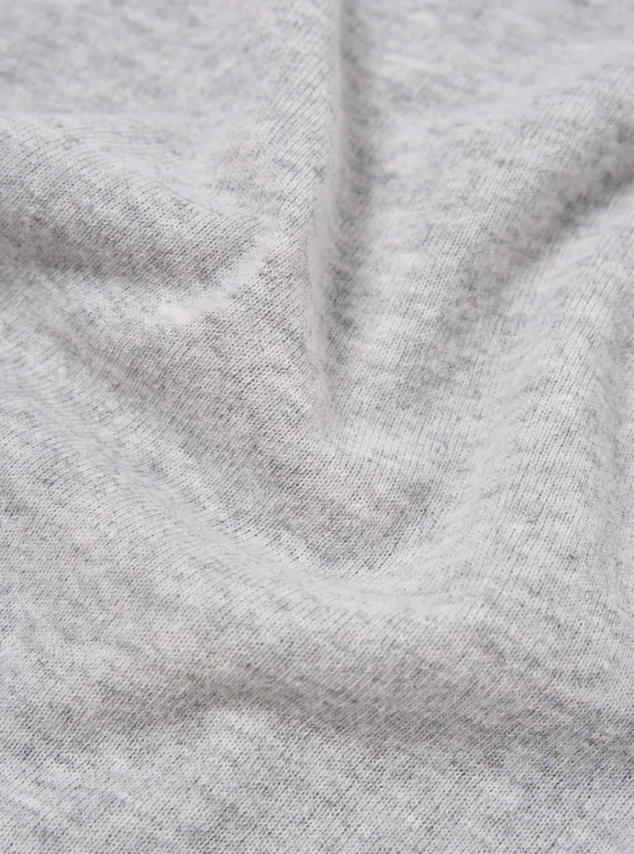 Tees Men Universal Works Universal Works Pullover SS Shirt In Grey Marl Recycled Wool Mix