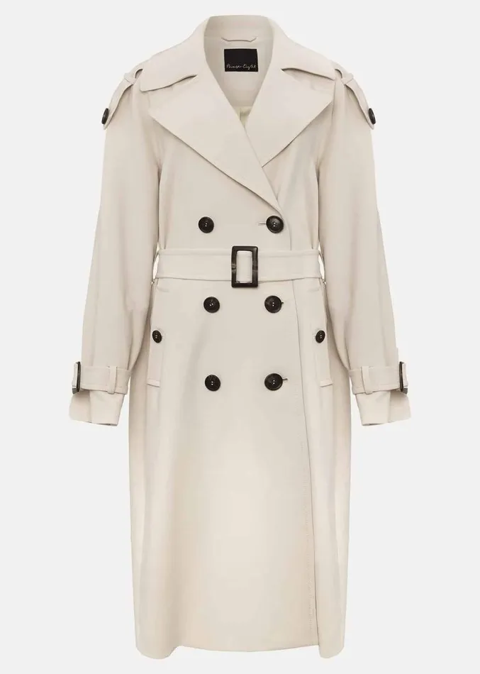 Tegan Trench Coat Off White Women Phase Eight Coats