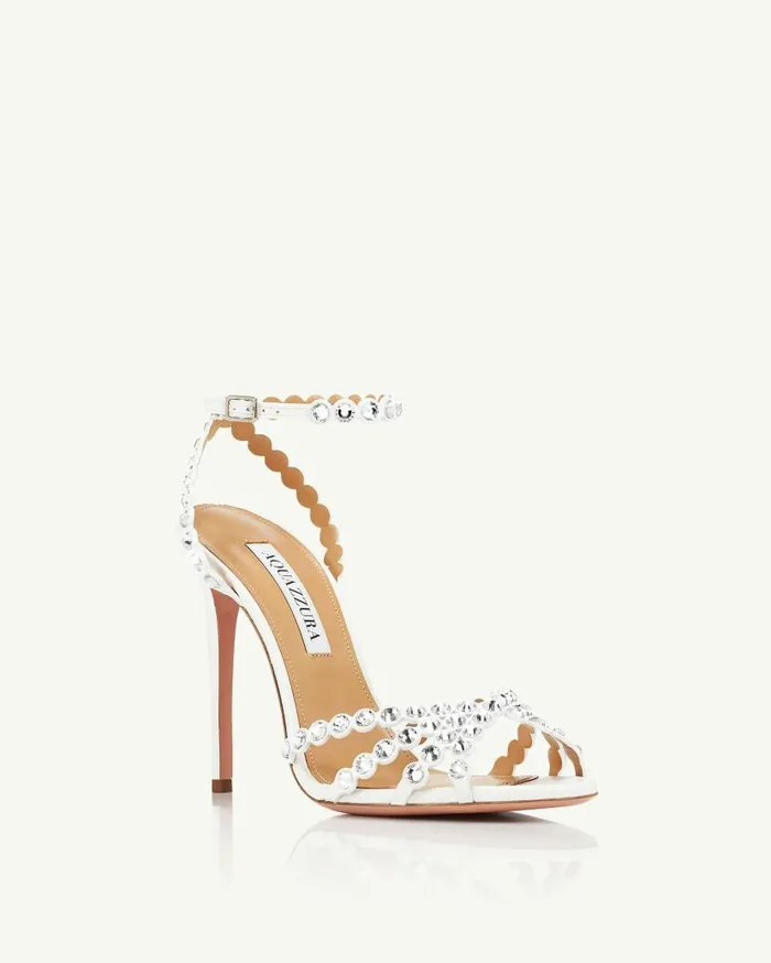 Tequila Sandal 105 White Women Aquazzura Bridal