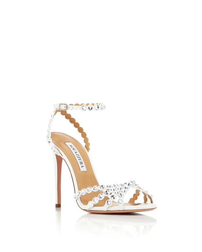 Tequila Sandal 105 White Women Aquazzura Bridal Tequila Sandal 105 White Women Aquazzura Bridal