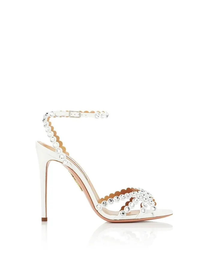 Tequila Sandal 105 White Women Aquazzura Bridal Tequila Sandal 105 White Women Aquazzura Bridal