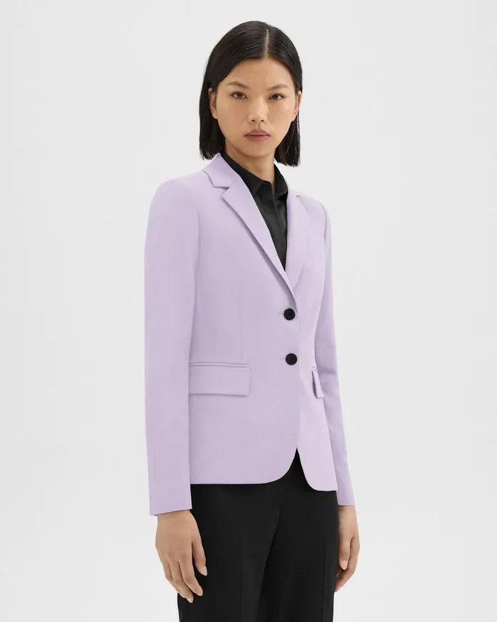 Theory Blazers Jackets Carissa Blazer In Good Wool Lilac Sky 8211 Women