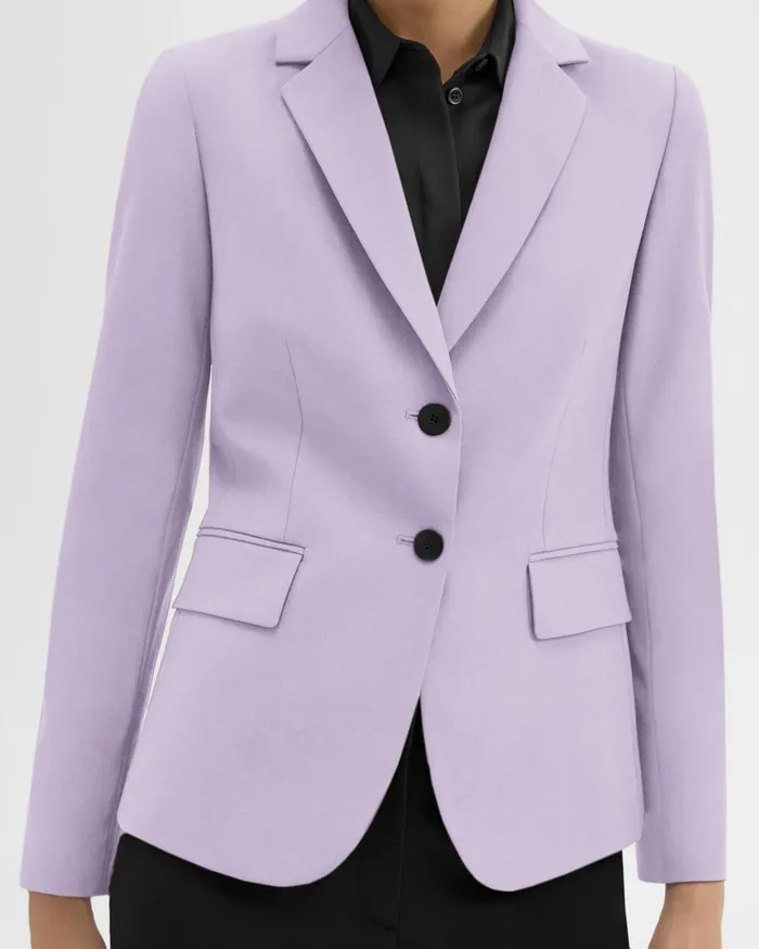 Theory Blazers Jackets Carissa Blazer In Good Wool Lilac Sky 8211 Women