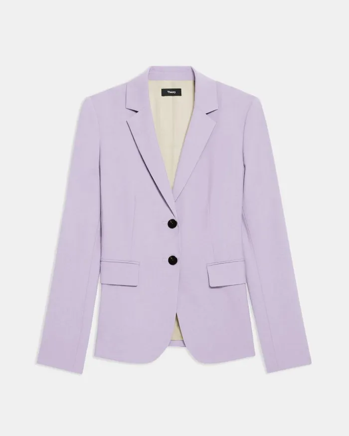 Theory Blazers Jackets Carissa Blazer In Good Wool Lilac Sky 8211 Women