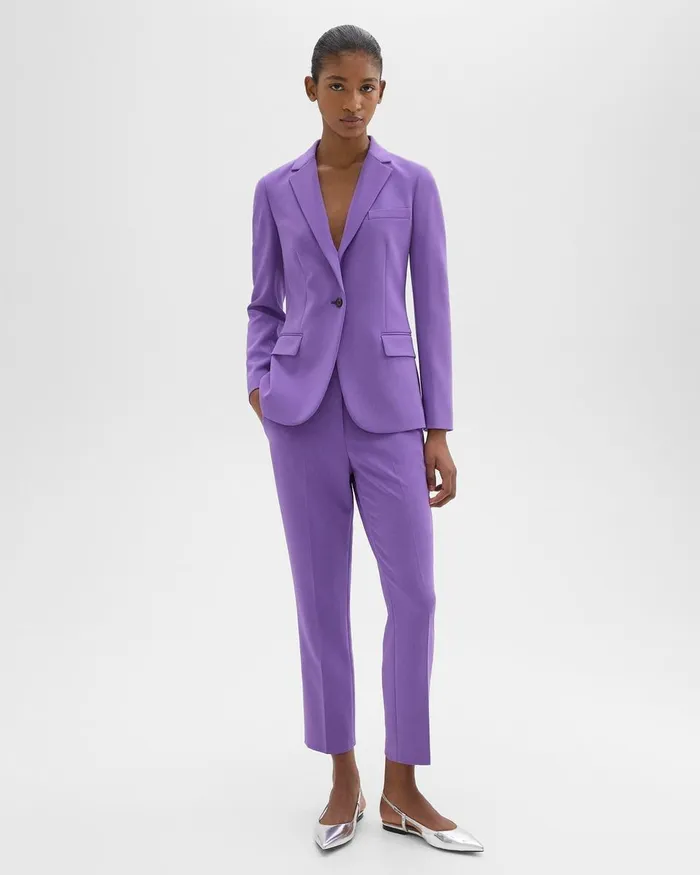 Theory Blazers Jackets Staple Blazer In Admiral Crepe Bright Peony 8211 Women