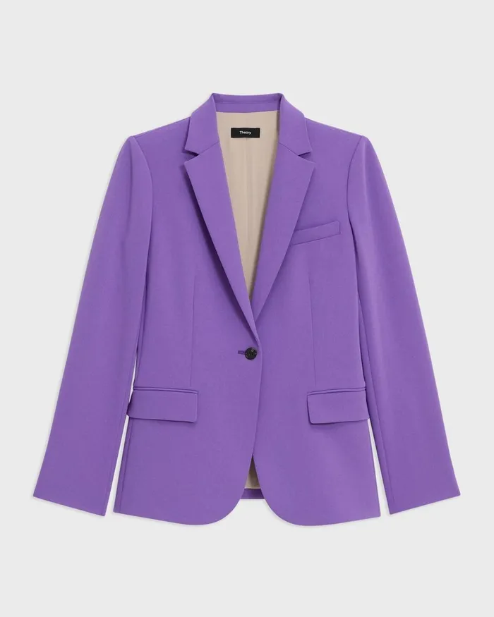 Theory Blazers Jackets Staple Blazer In Admiral Crepe Bright Peony 8211 Women