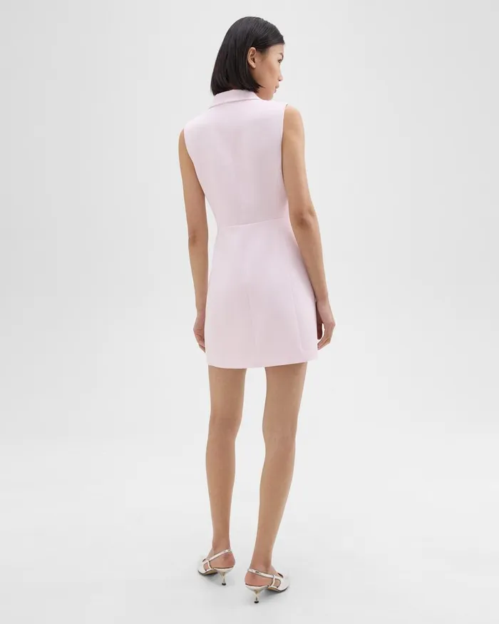 Theory Dresses Peak Lapel Mini Dress In Admiral Crepe Bloom 8211 Women