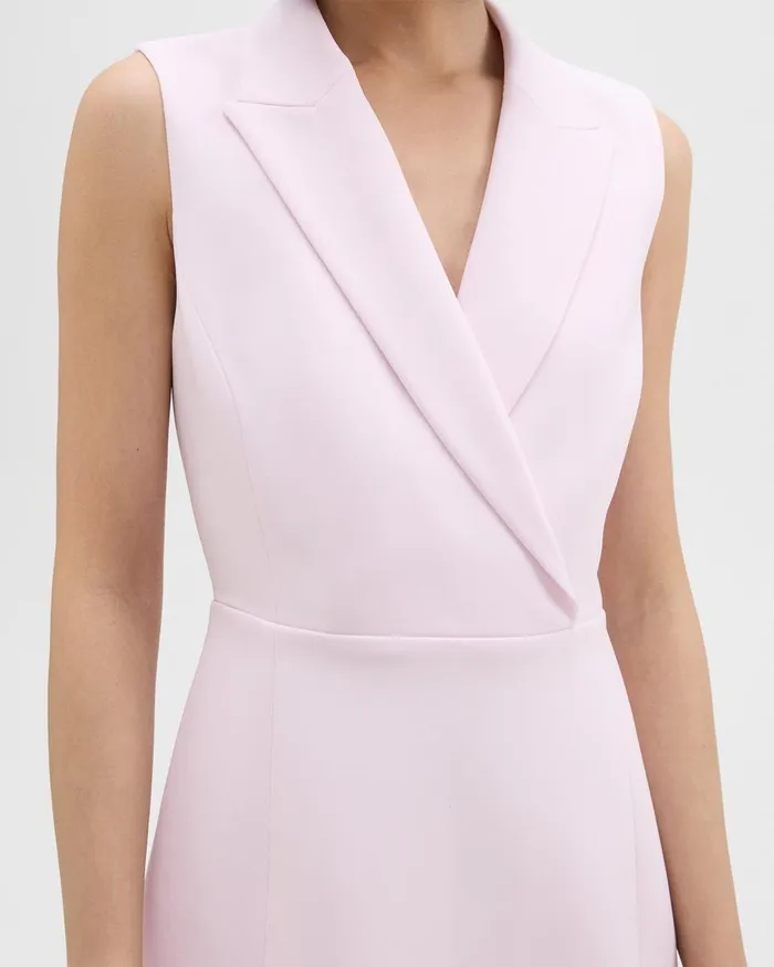 Theory Dresses Peak Lapel Mini Dress In Admiral Crepe Bloom 8211 Women