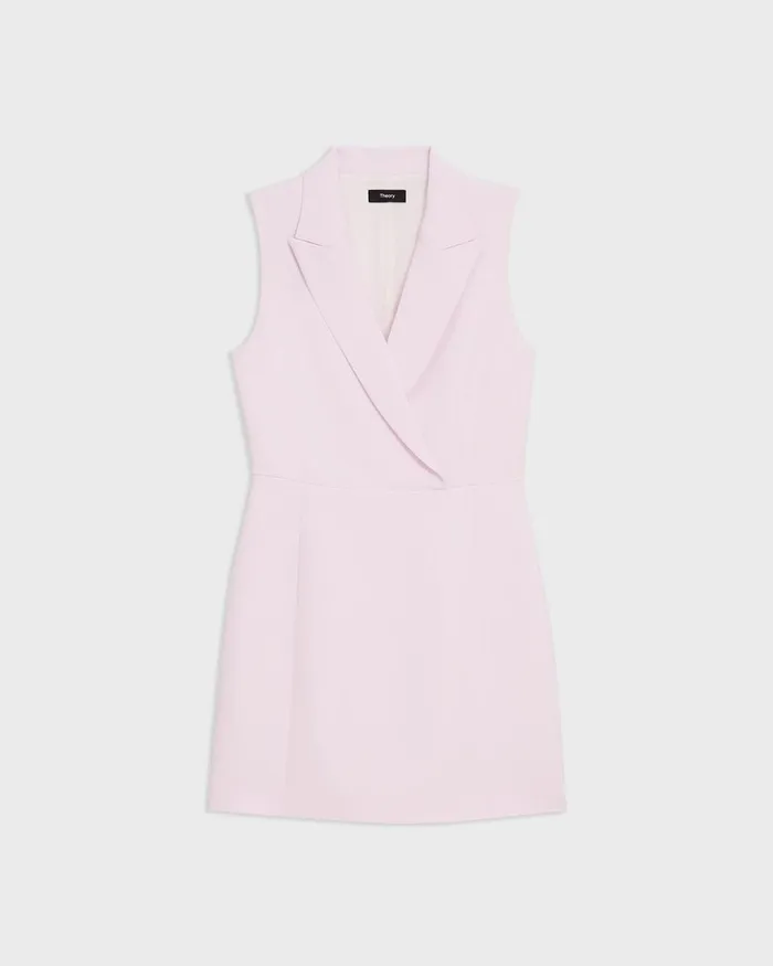 Theory Dresses Peak Lapel Mini Dress In Admiral Crepe Bloom 8211 Women