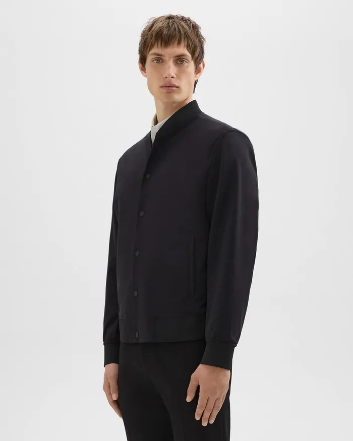Theory Outerwear Murphy Bomber Jacket In Precision Ponte Black 8211 Men