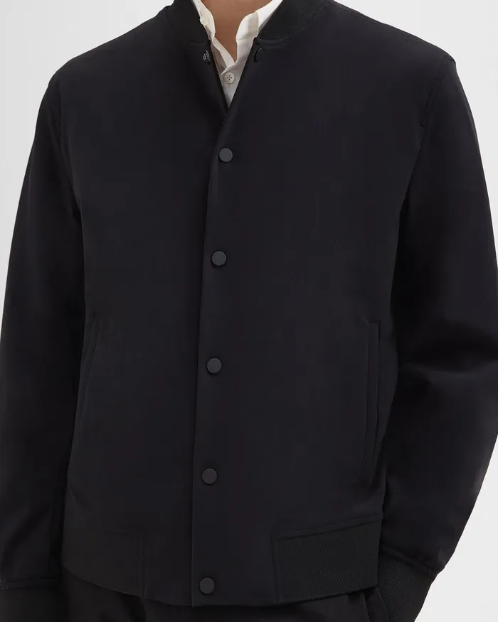Theory Outerwear Murphy Bomber Jacket In Precision Ponte Black 8211 Men