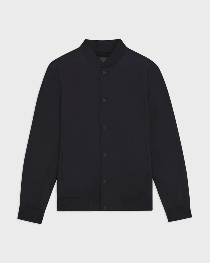 Theory Outerwear Murphy Bomber Jacket In Precision Ponte Black 8211 Men