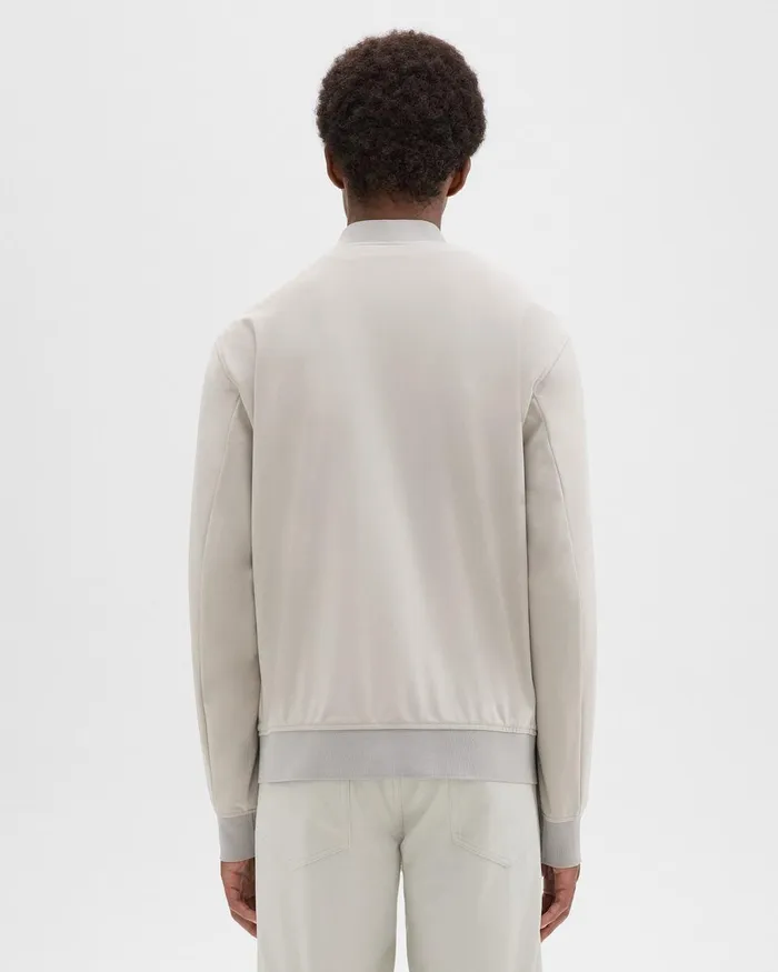 Theory Outerwear Murphy Bomber Jacket In Precision Ponte Putty 8211 Men