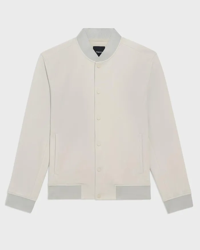 Theory Outerwear Murphy Bomber Jacket In Precision Ponte Putty 8211 Men