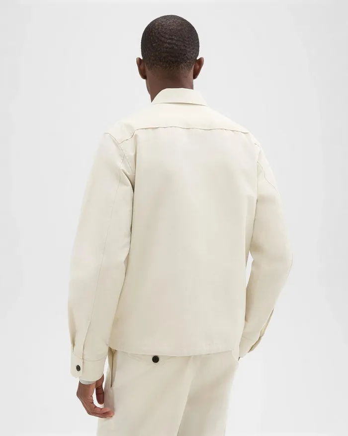 Theory Outerwear Shirt Jacket Ecru 8211 Men