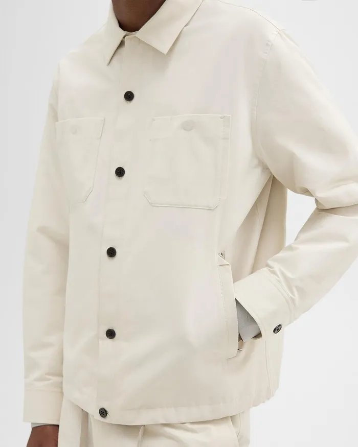 Theory Outerwear Shirt Jacket Ecru 8211 Men