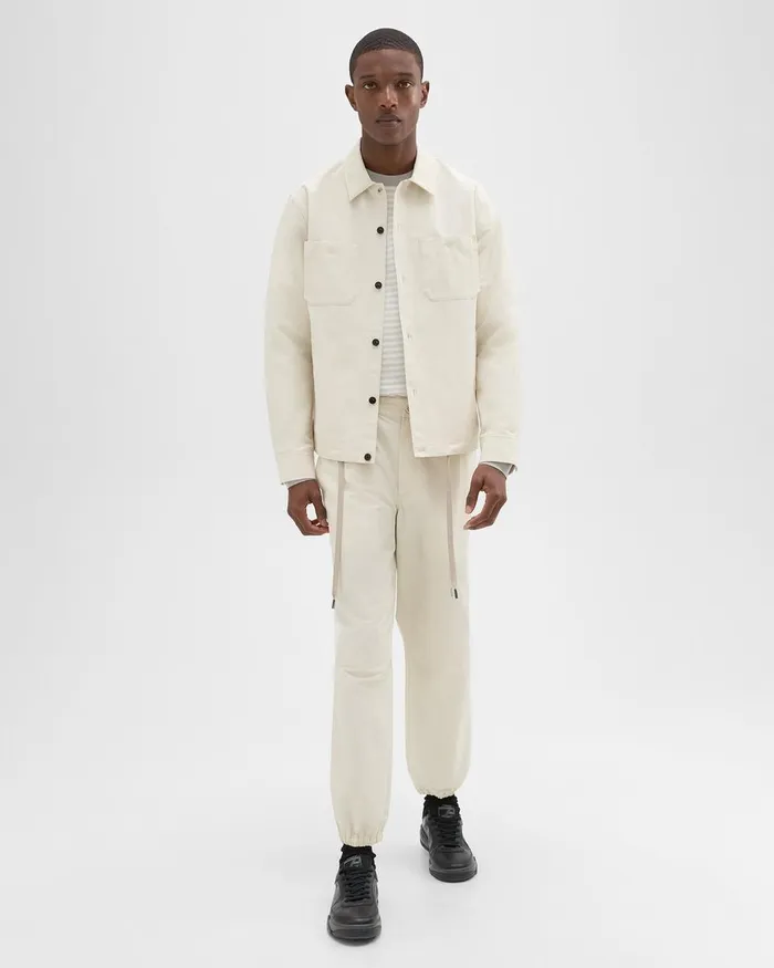 Theory Outerwear Shirt Jacket Ecru 8211 Men
