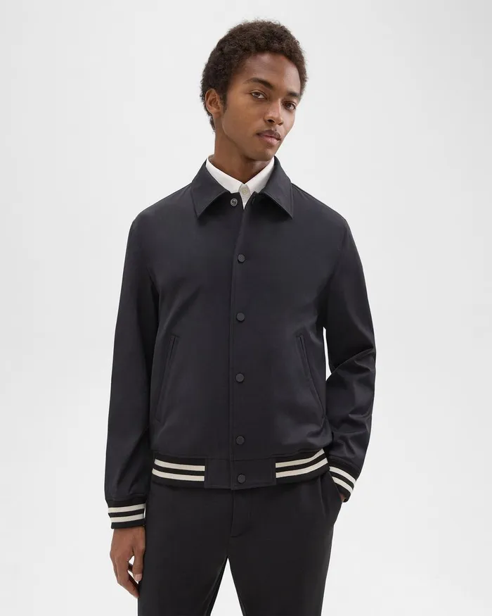 Theory Outerwear Varsity Jacket In Neoteric Black 8211 Men