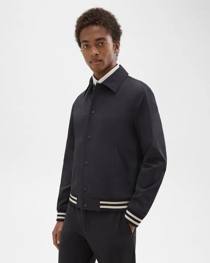 Theory Outerwear Varsity Jacket In Neoteric Black 8211 Men