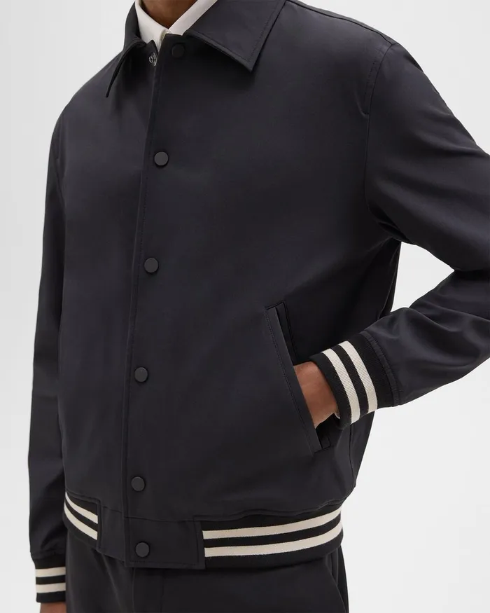 Theory Outerwear Varsity Jacket In Neoteric Black 8211 Men