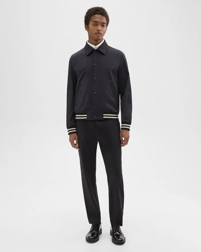 Theory Outerwear Varsity Jacket In Neoteric Black 8211 Men